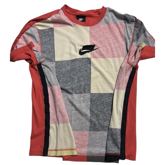 Nike Unusual By Design Patchwork Short Sleeve Loose Fit Shirt Medium CJ5073-631 - Picture 4 of 10